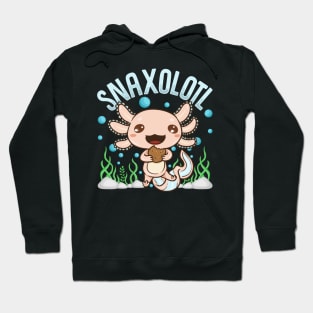 Snaxolotl Funny Axolotl Sushi Snacks Kawaii Animal Hoodie